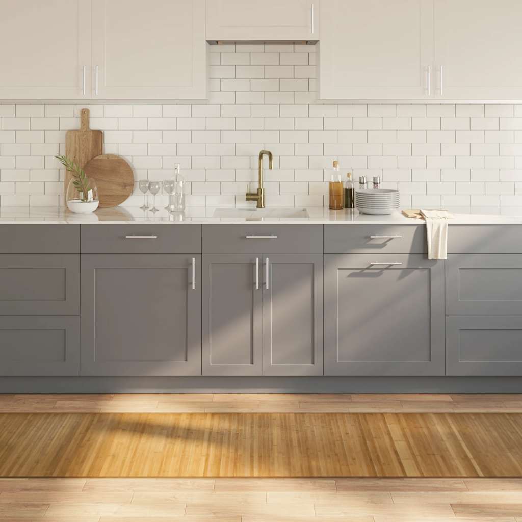 Covor dreptunghiular, natural, 70x300 cm, bambus