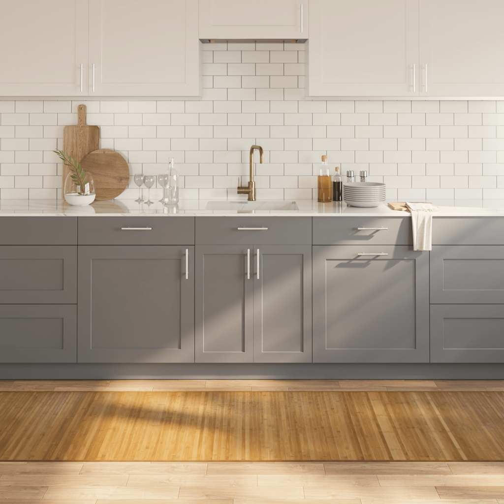 Covor dreptunghiular, natural, 80x300 cm, bambus