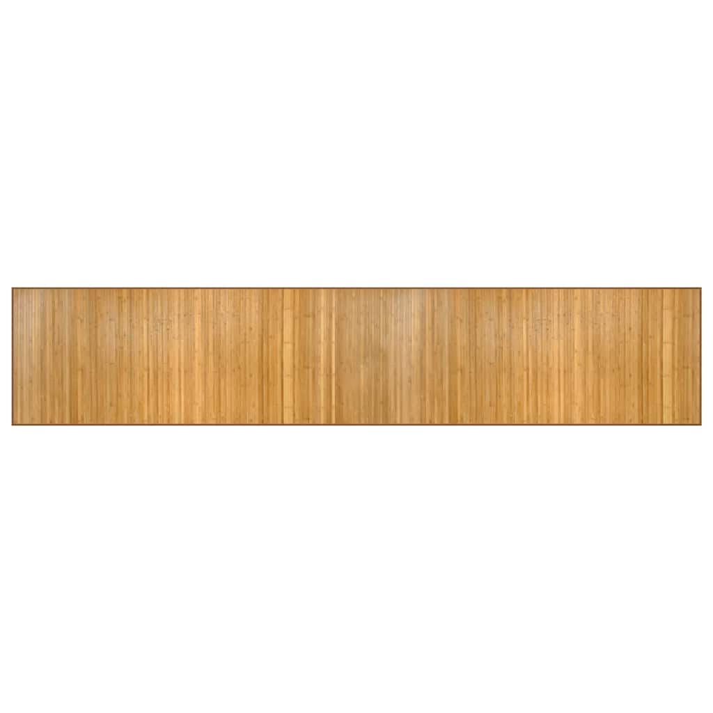 Covor dreptunghiular, natural, 80x400 cm, bambus