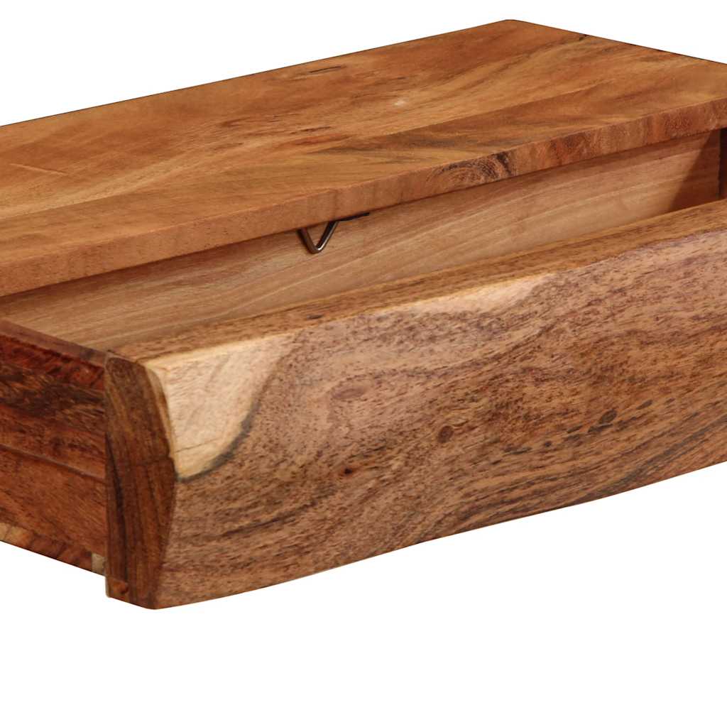 Rafturi de perete 2 buc 40x17x8 cm din lemn masiv de salcâm