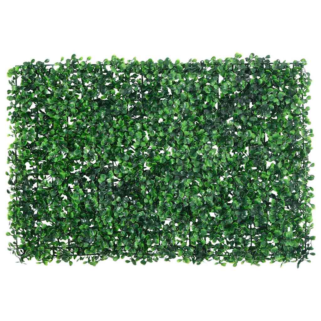 Gard din frunze de arbust artificiale, 6 buc., verde, 40x60 cm