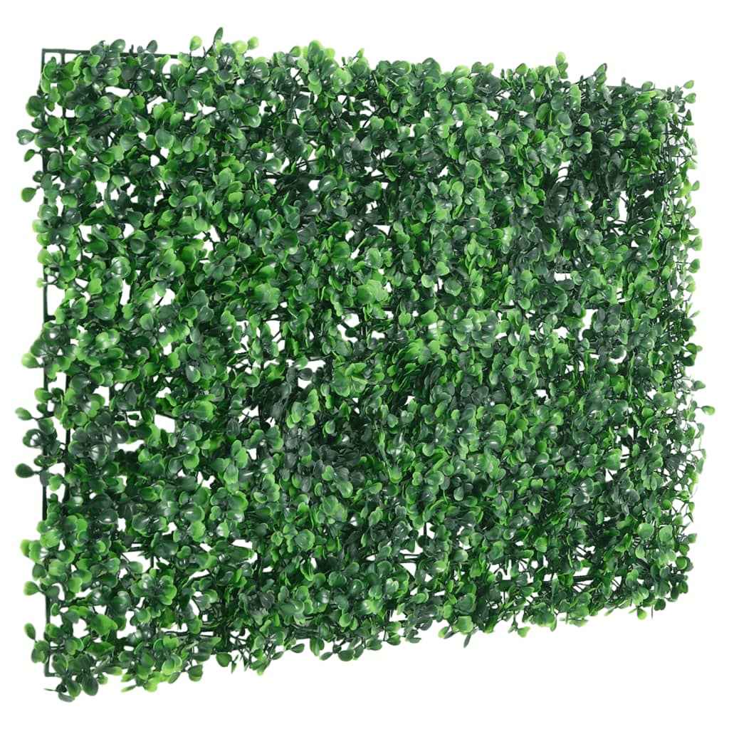 Gard din frunze de arbust artificiale, 6 buc., verde, 40x60 cm