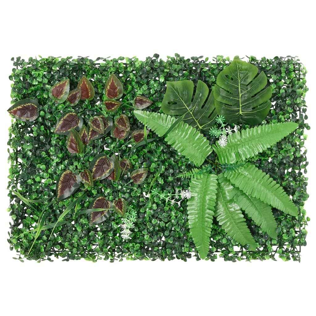 Gard din plante artificiale, 6 buc., verde, 40x60 cm