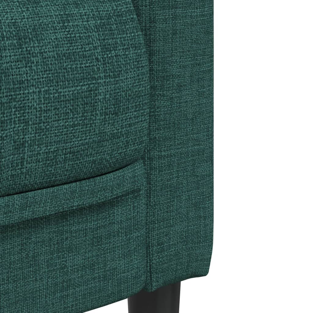 Canapea, 2 locuri, verde închis, material textil