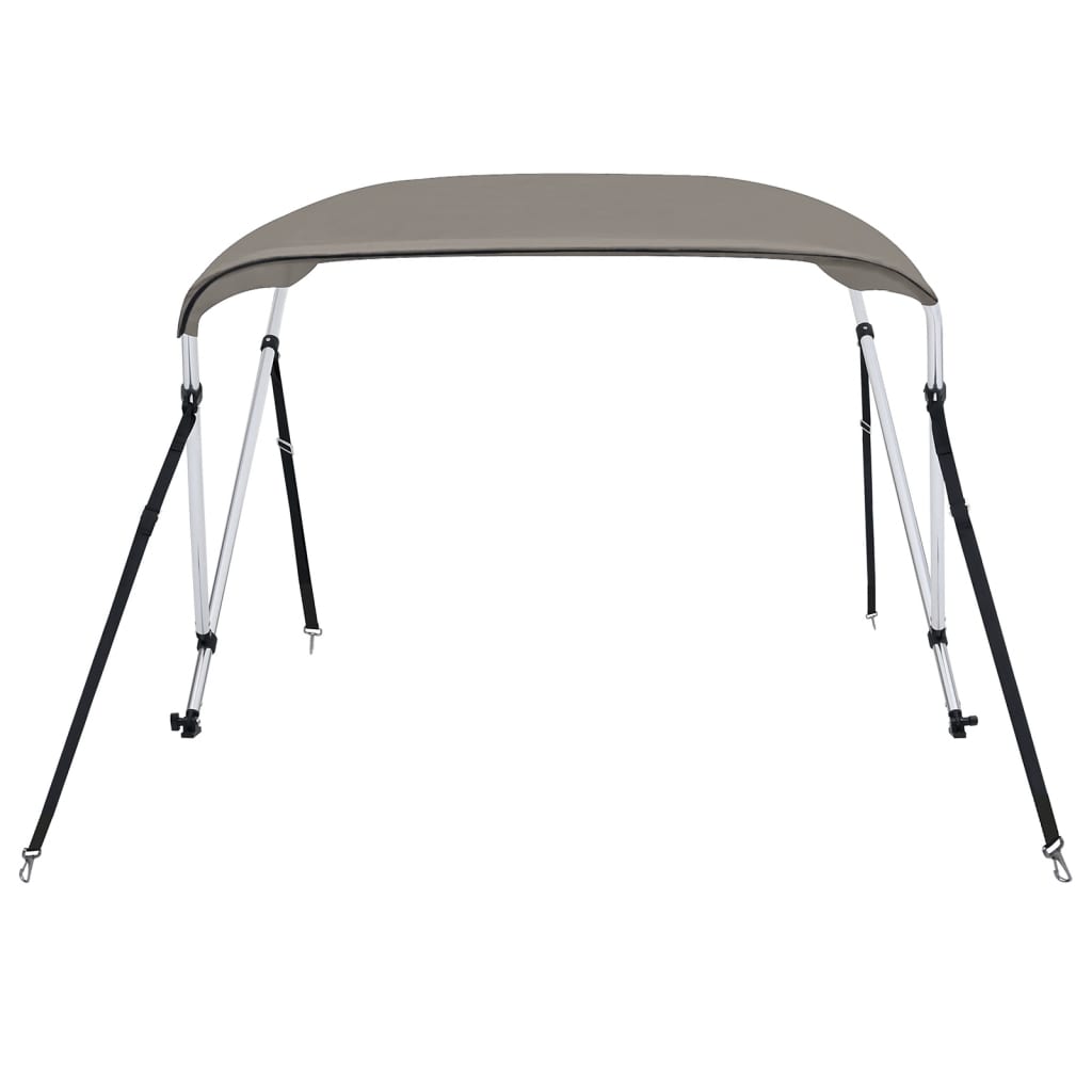 Parasolar barcă Bimini cu 2 arcuri, gri, 150x120x110 cm