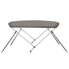 Parasolar barcă Bimini cu 2 arcuri, gri, 150x120x110 cm