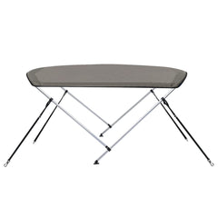 Parasolar barcă Bimini cu 2 arcuri, gri, 180x130x110 cm