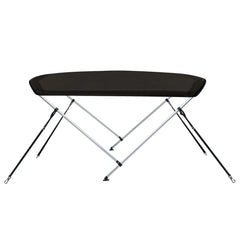 Parasolar barcă Bimini cu 2 arcuri, negru, 150x120x110 cm