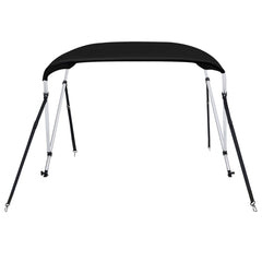 Parasolar barcă Bimini cu 2 arcuri, negru, 180x130x110 cm