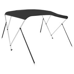 Parasolar barcă Bimini cu 3 arcuri, negru, 183x180x137 cm