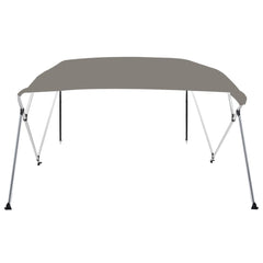 Parasolar barcă Bimini cu 4 arcuri, gri, 243x180x137 cm