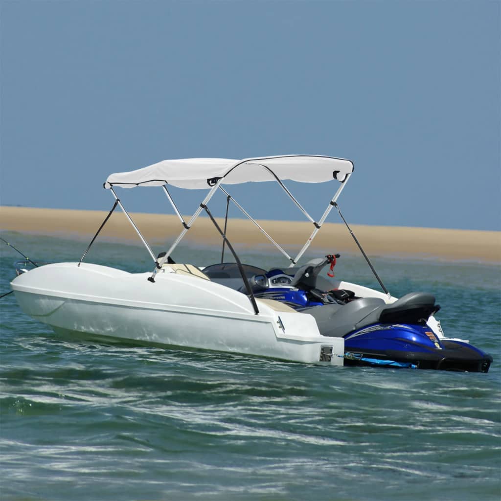 Parasolar Bimini 3 arcuri pereți laterali, 183x(137-152)x137 cm
