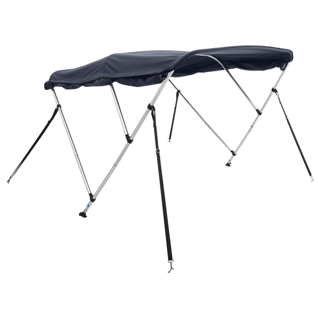 Parasolar Bimini 3 arcuri pereți laterali, 183x(137-152)x137 cm