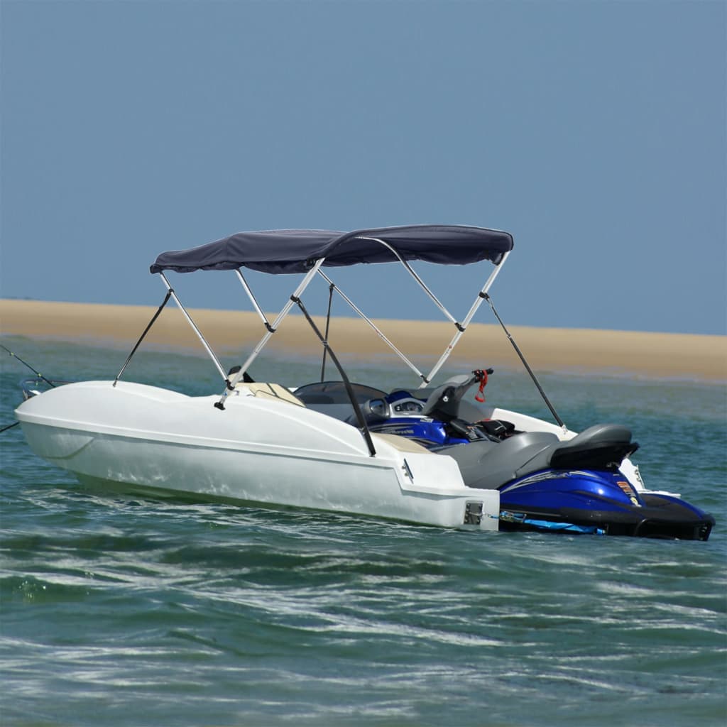 Parasolar Bimini 3 arcuri pereți laterali, 183x(154-167)x137 cm