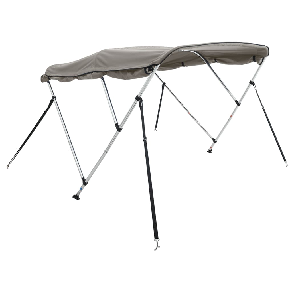 Parasolar Bimini 3 arcuri pereți laterali, 183x(137-152)x137 cm