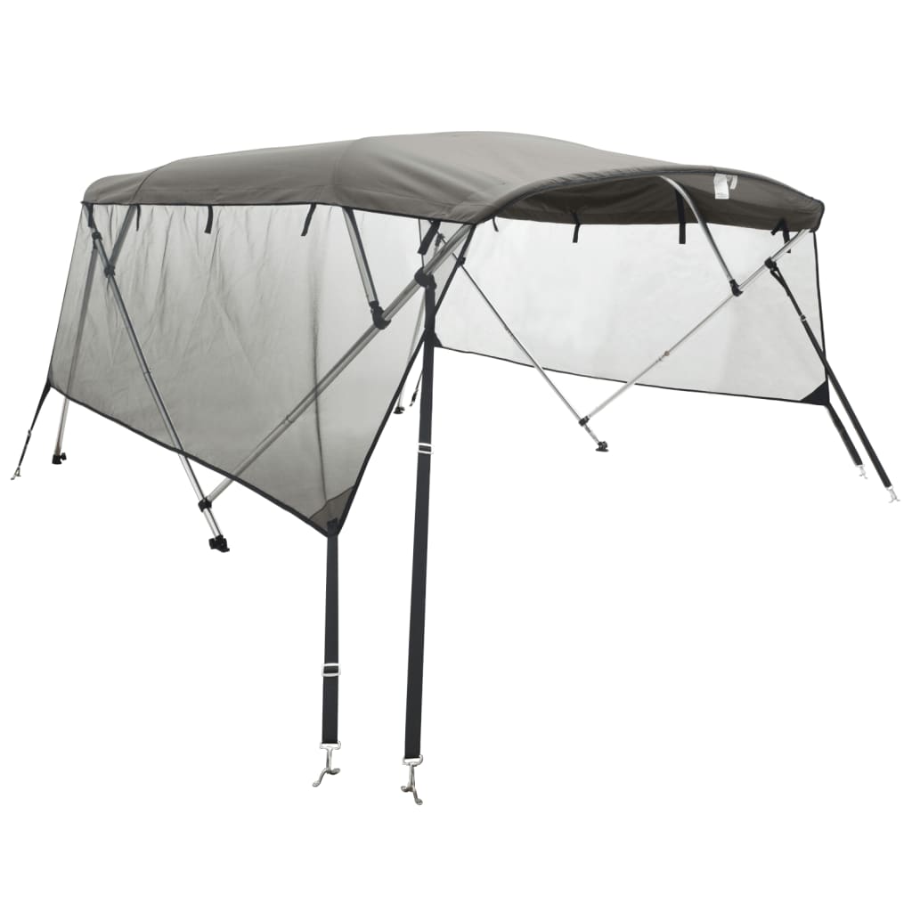 Parasolar Bimini 4 arcuri pereți din plasă 243x(170-182)x137 cm