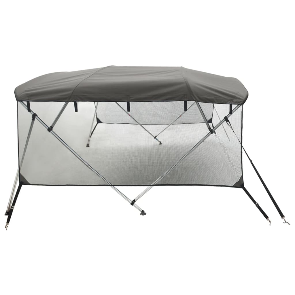 Parasolar Bimini 4 arcuri pereți din plasă 243x(200-213)x137 cm