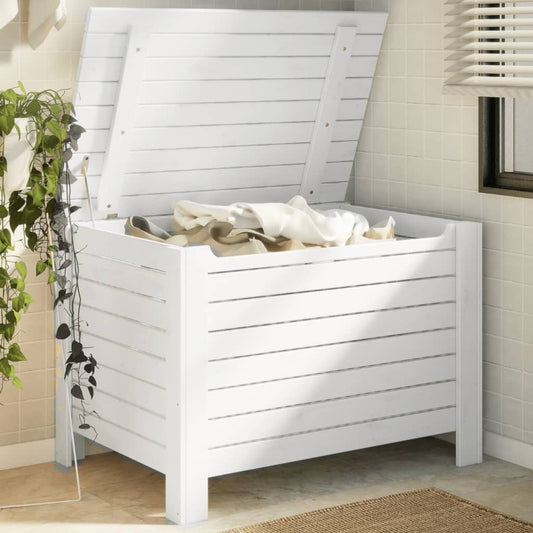 Cutie depozitare capac "RANA", alb, 100x49x54cm, lemn masiv pin