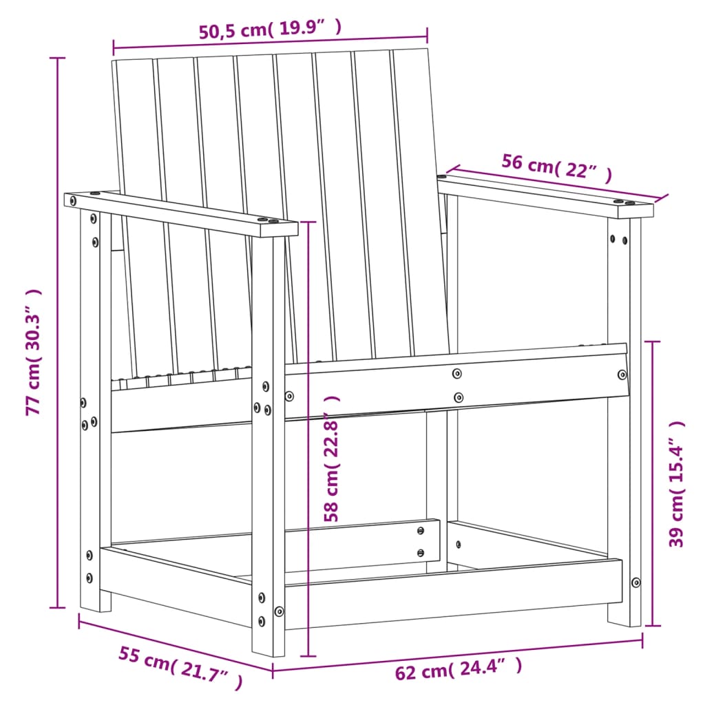 Set mobilier de grădină, 3 piese, alb, lemn masiv de pin