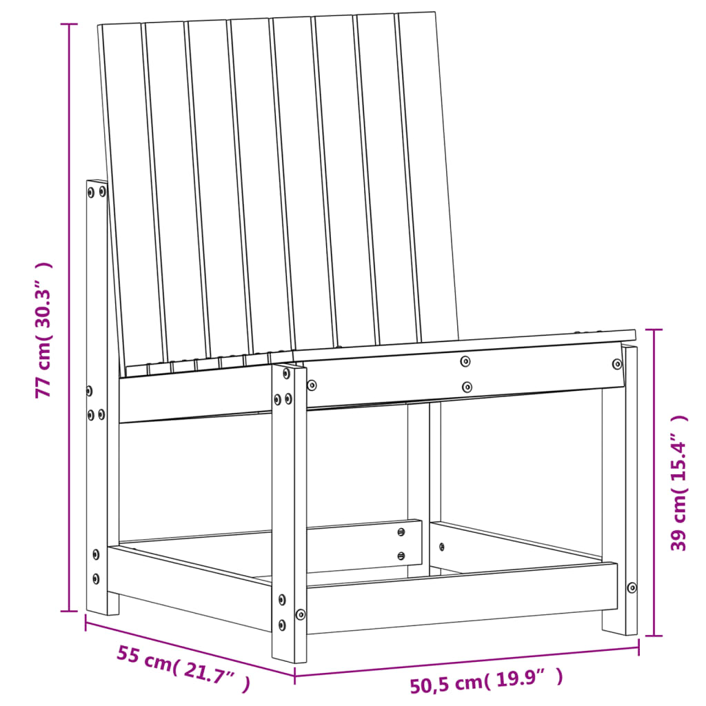 Set mobilier grădină, 3 piese, maro ceruit, lemn masiv pin