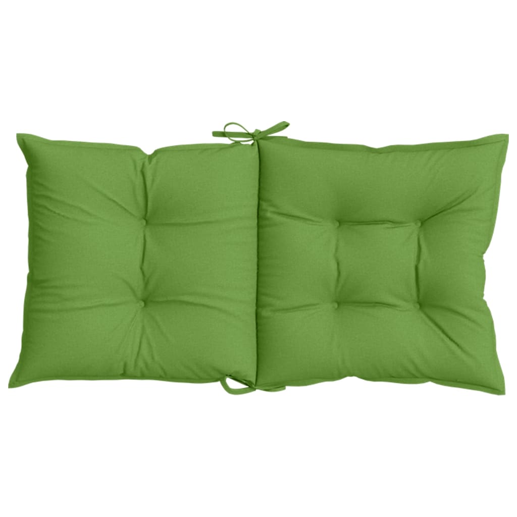 Perne scaun spătar scund 6 buc. melanj verde 100x50x7 cm textil