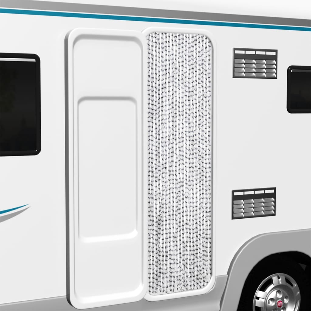 Perdea pentru insecte gri deschis și gri închis56x200cm chenille