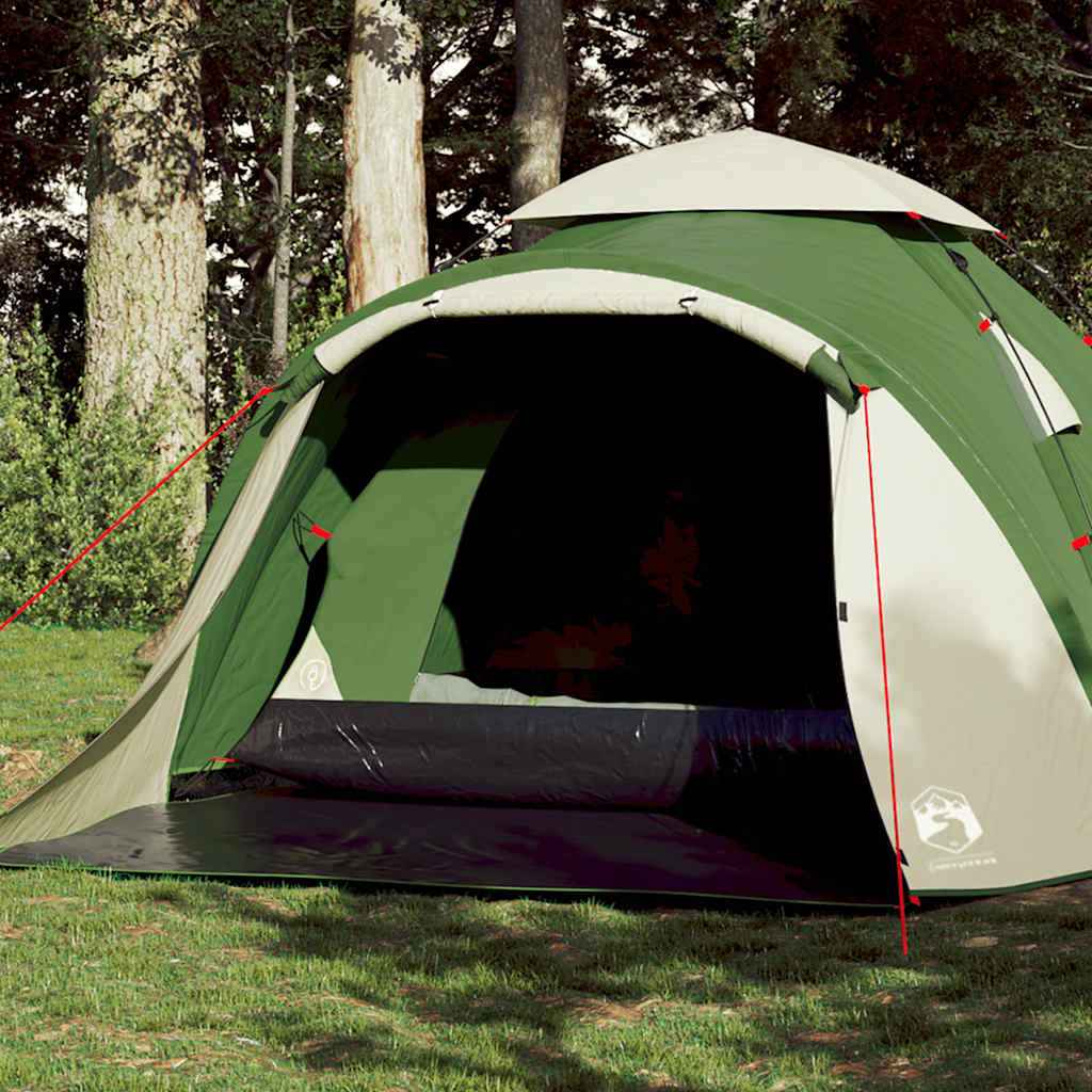 Cort de camping cupolă 3 persoane, setare rapidă, verde