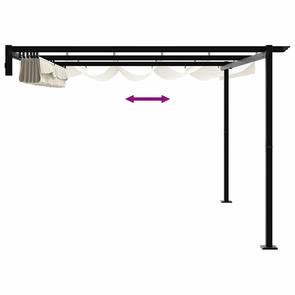 Foișor montat pe perete Crem Oțel