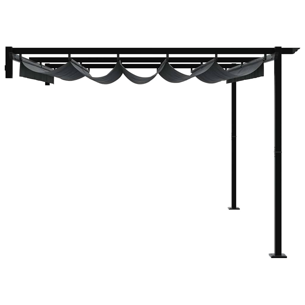 Foișor montat pe perete Antracit Oțel