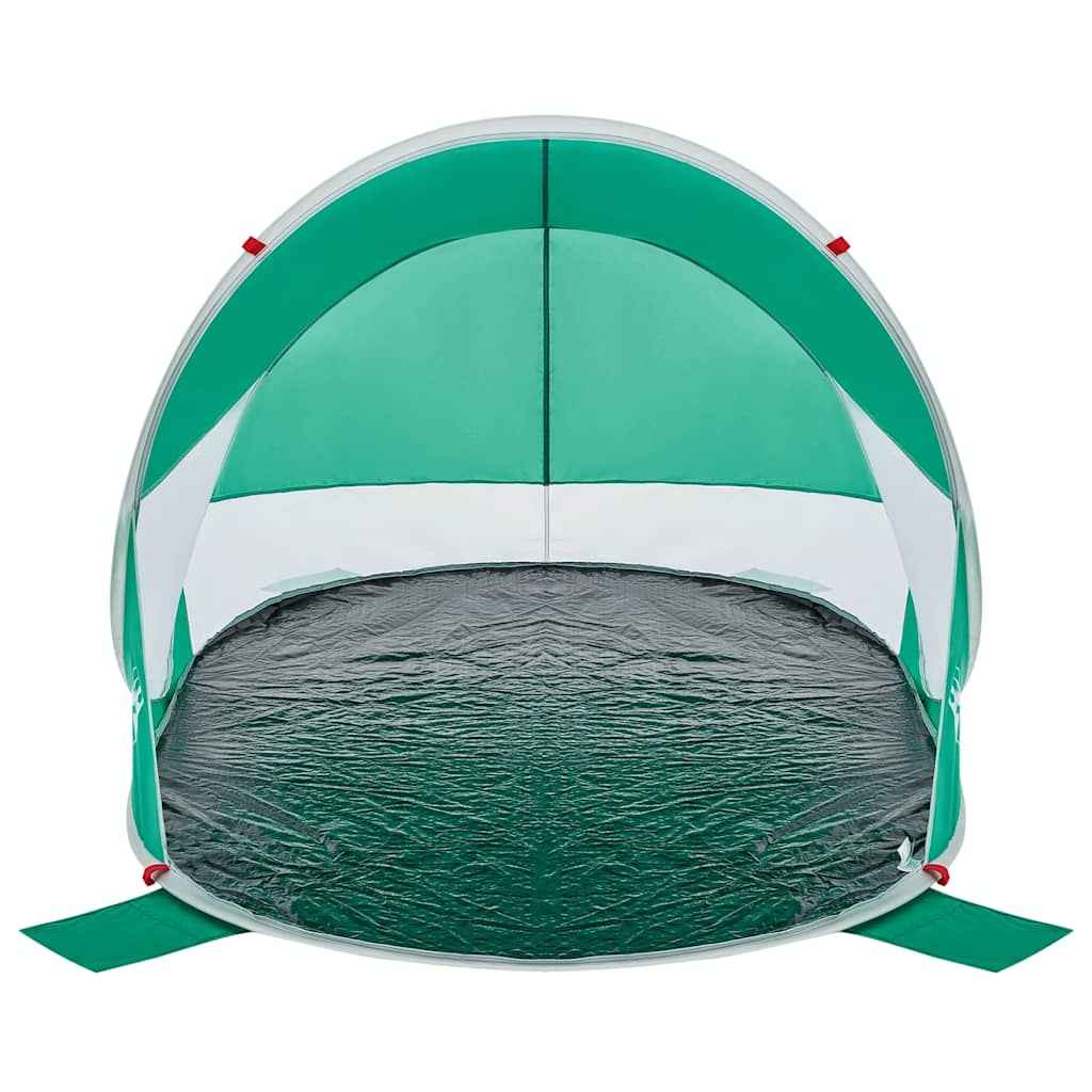 Cort de plajă pop-up, verde marin, impermeabil