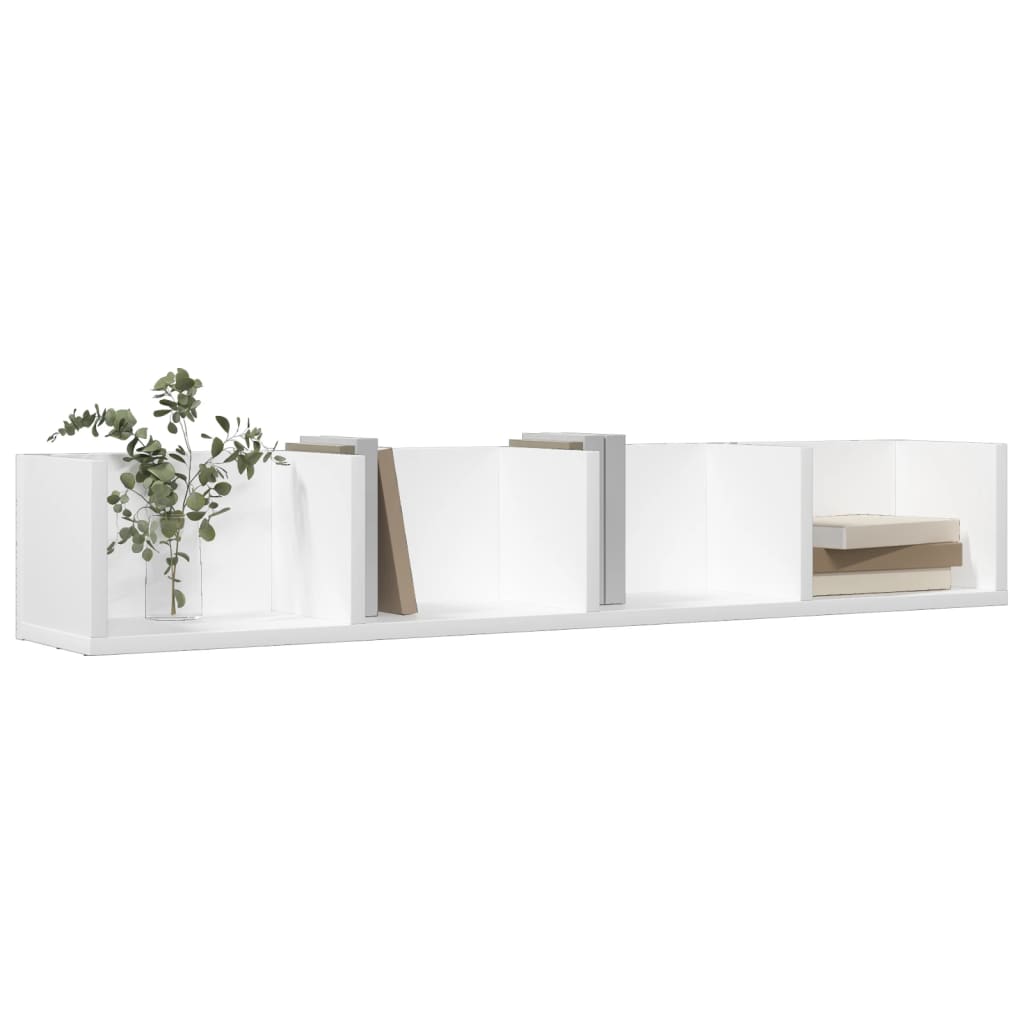 Dulapuri de perete, 2 buc., alb, 99x18x16,5 cm, lemn compozit