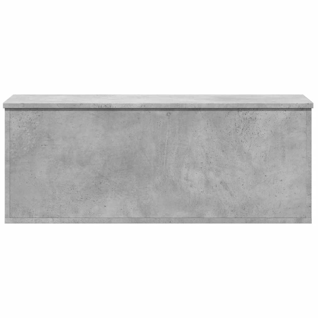 Cutie de depozitare, gri beton, 90x35x35 cm, lemn prelucrat