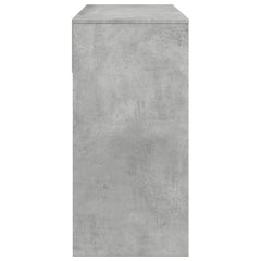 Masă de toaletă cu oglindă, gri beton, 80x39x80 cm