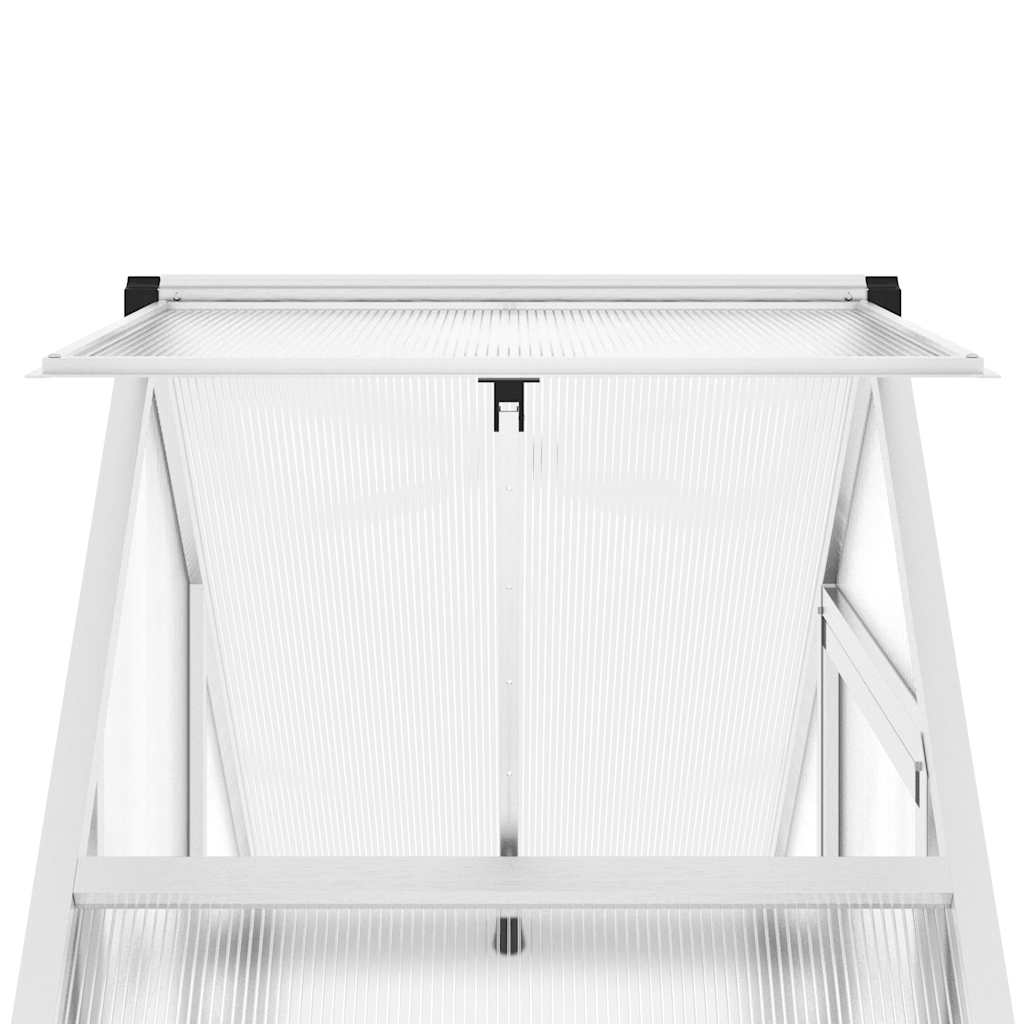 Sere cu cadru de bază, argintiu, 169x58x202 cm, aluminiu