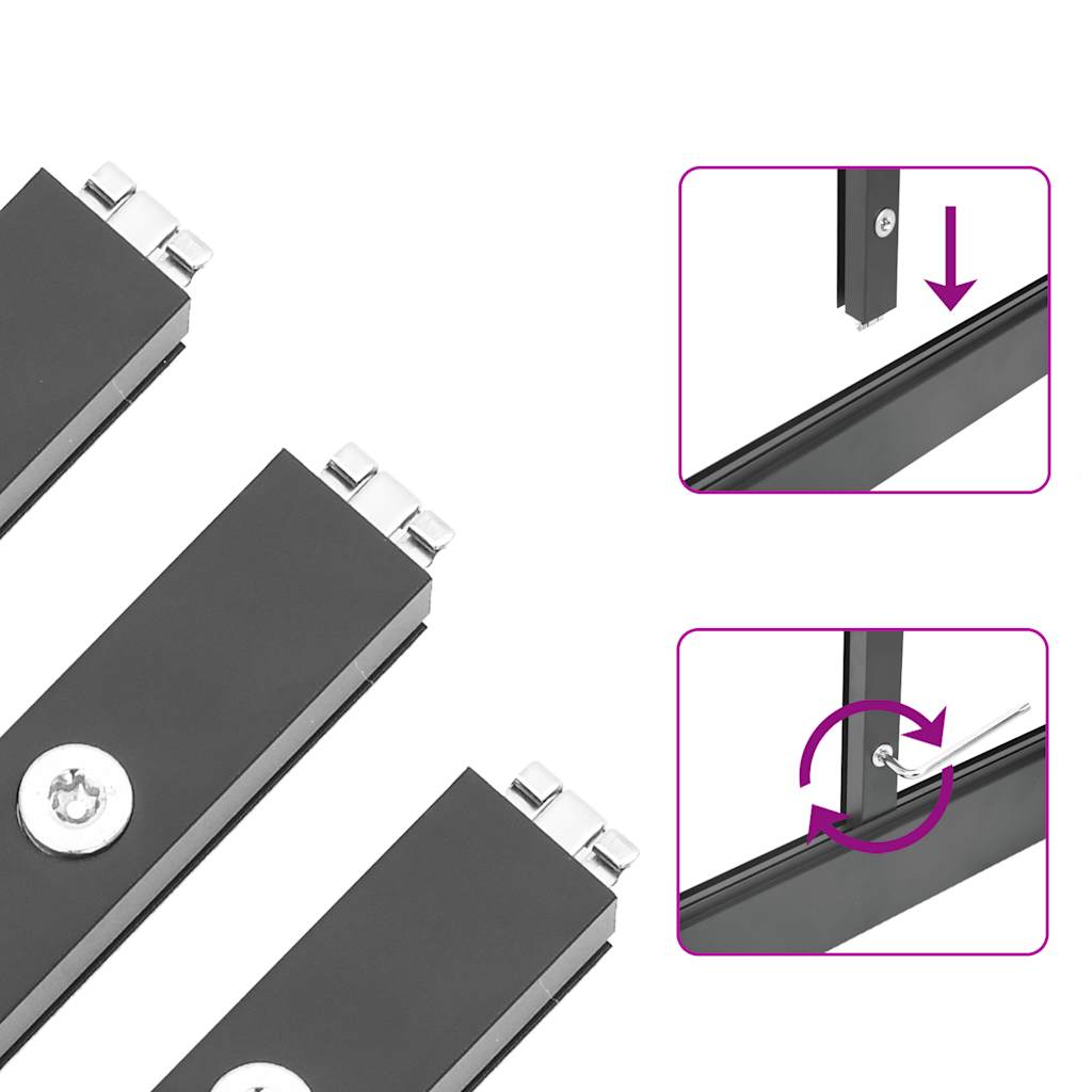 Sere cu cadru de bază, antracit, 169x169x195 cm, aluminiu