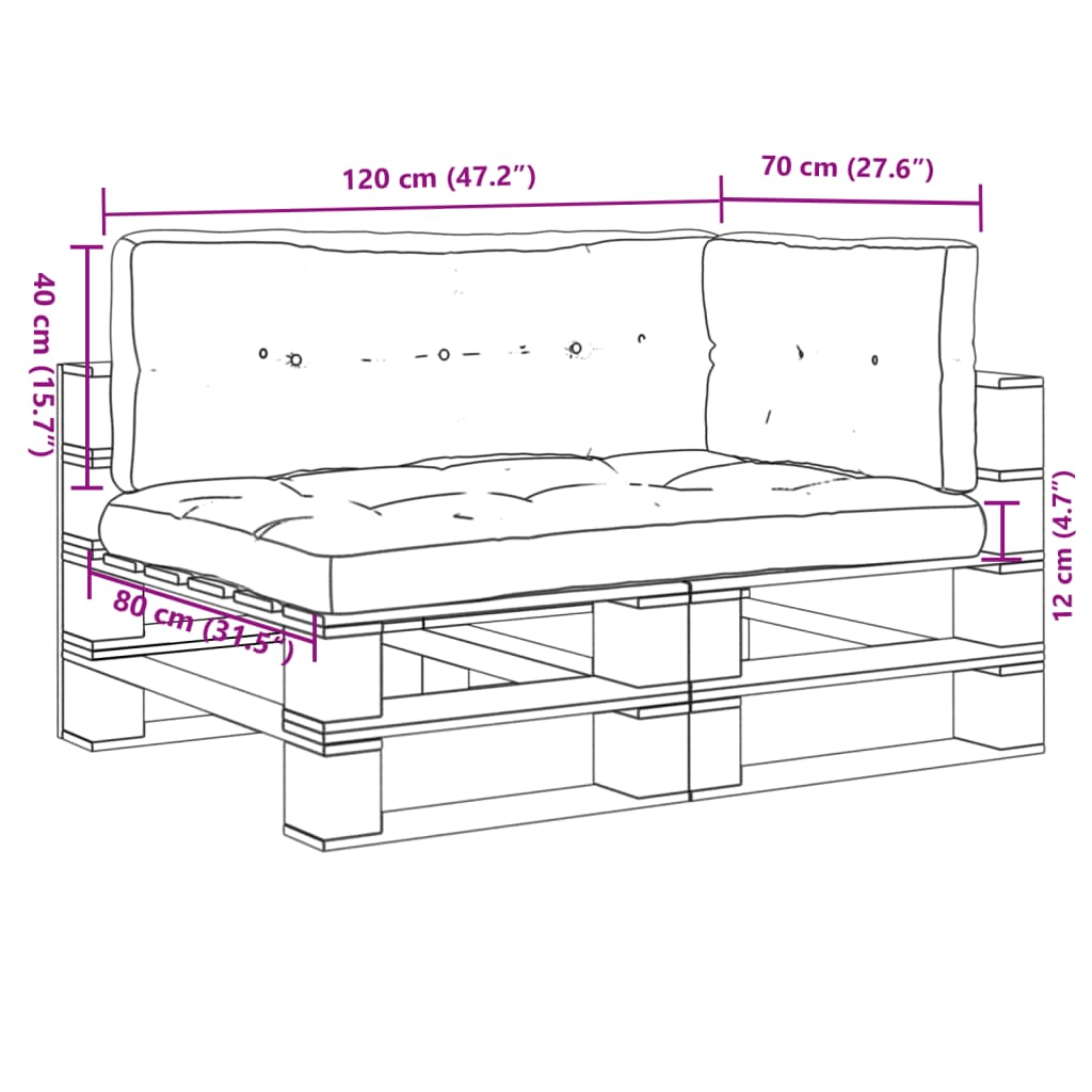 Perne de paleți, 3 buc. roșu, material textil