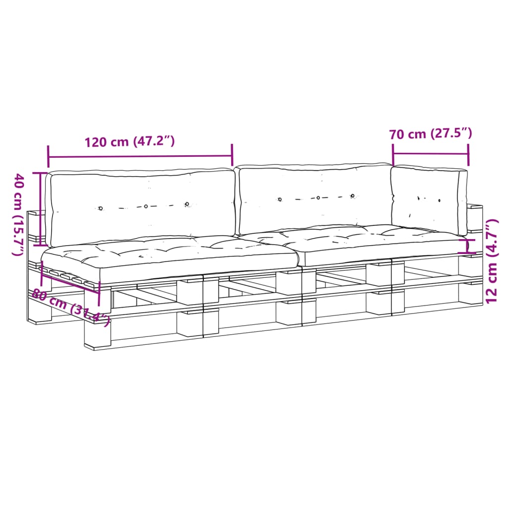 Perne pentru paleți, 5 buc., gri, material textil