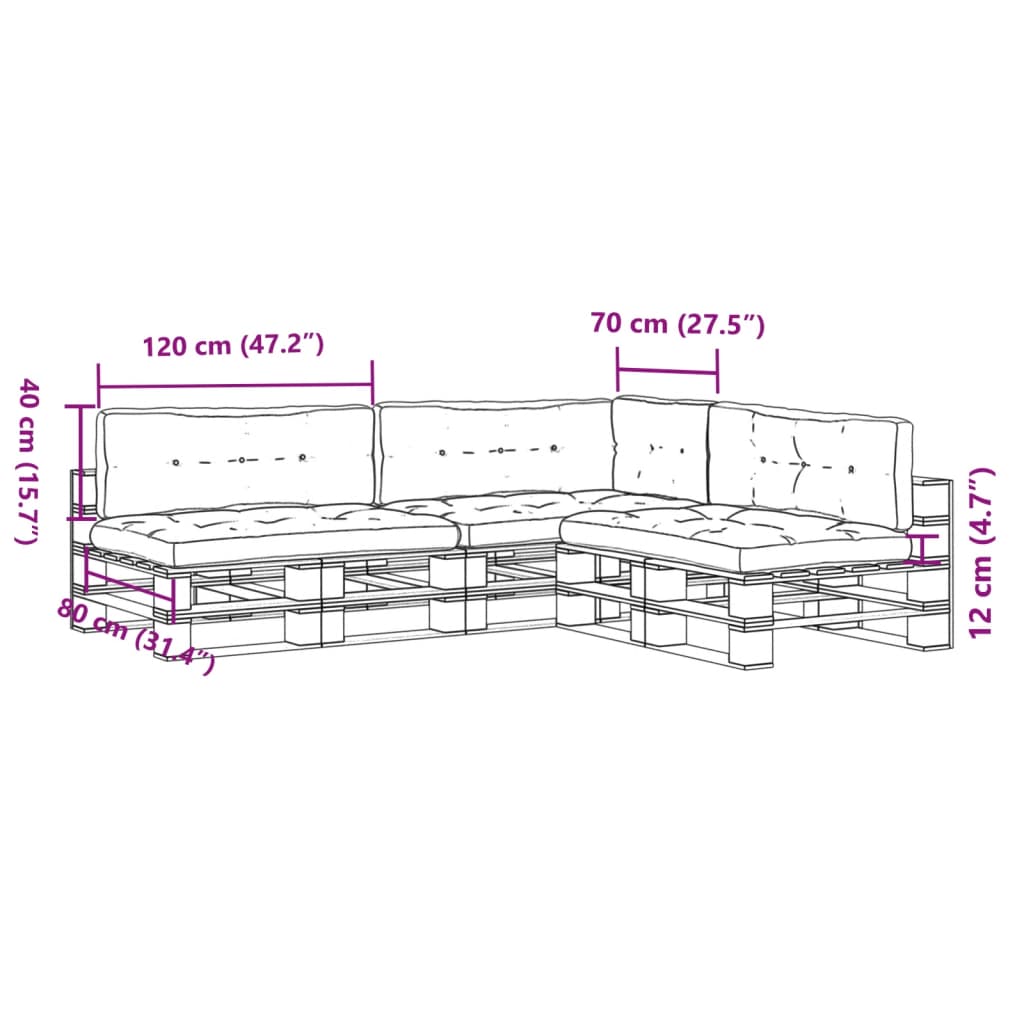 Perne de paleți, 7 buc., model cu frunze, material textil