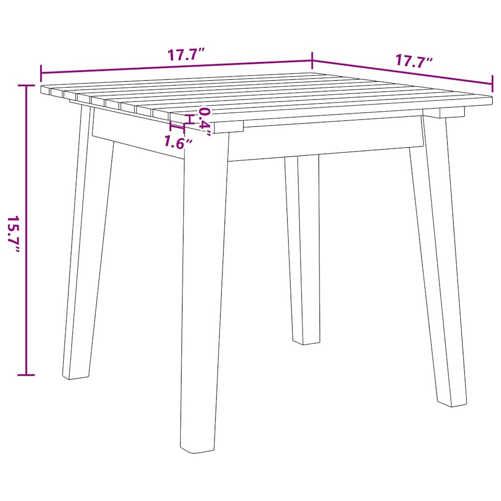 Scaune de Grădină cu Masă 3 pcs Negru Lemn Solid de Acacia