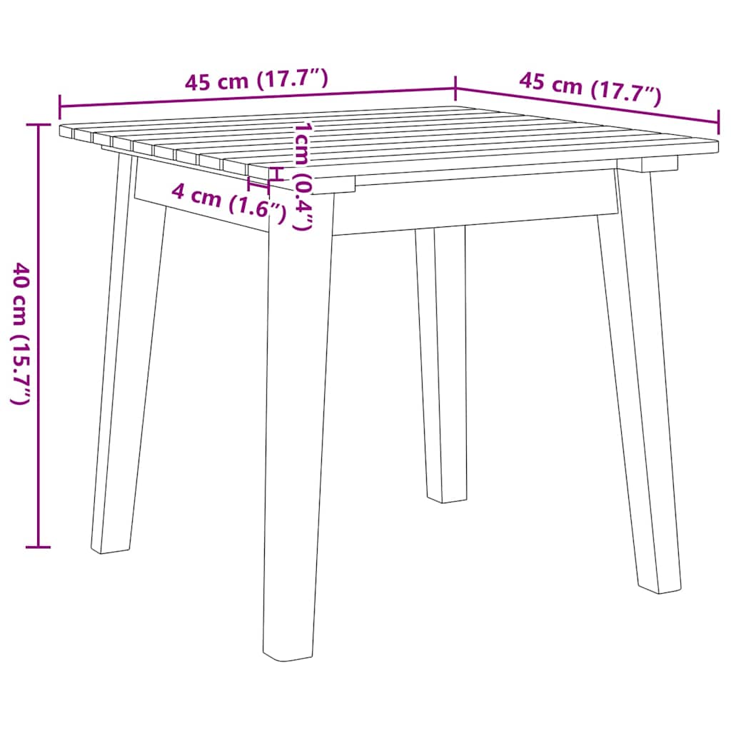 Scaune de Grădină cu Masă 3 pcs Negru Lemn Solid de Acacia