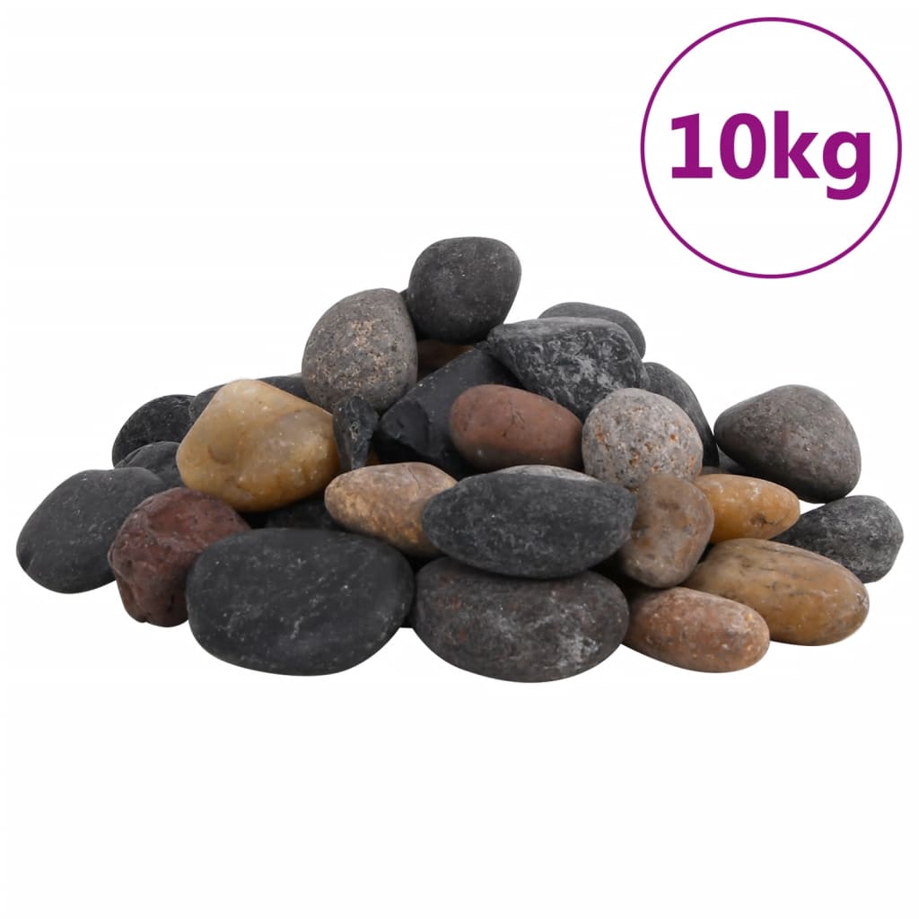 Pietricele lustruite, 10 kg, culori mixte, 5-8 cm