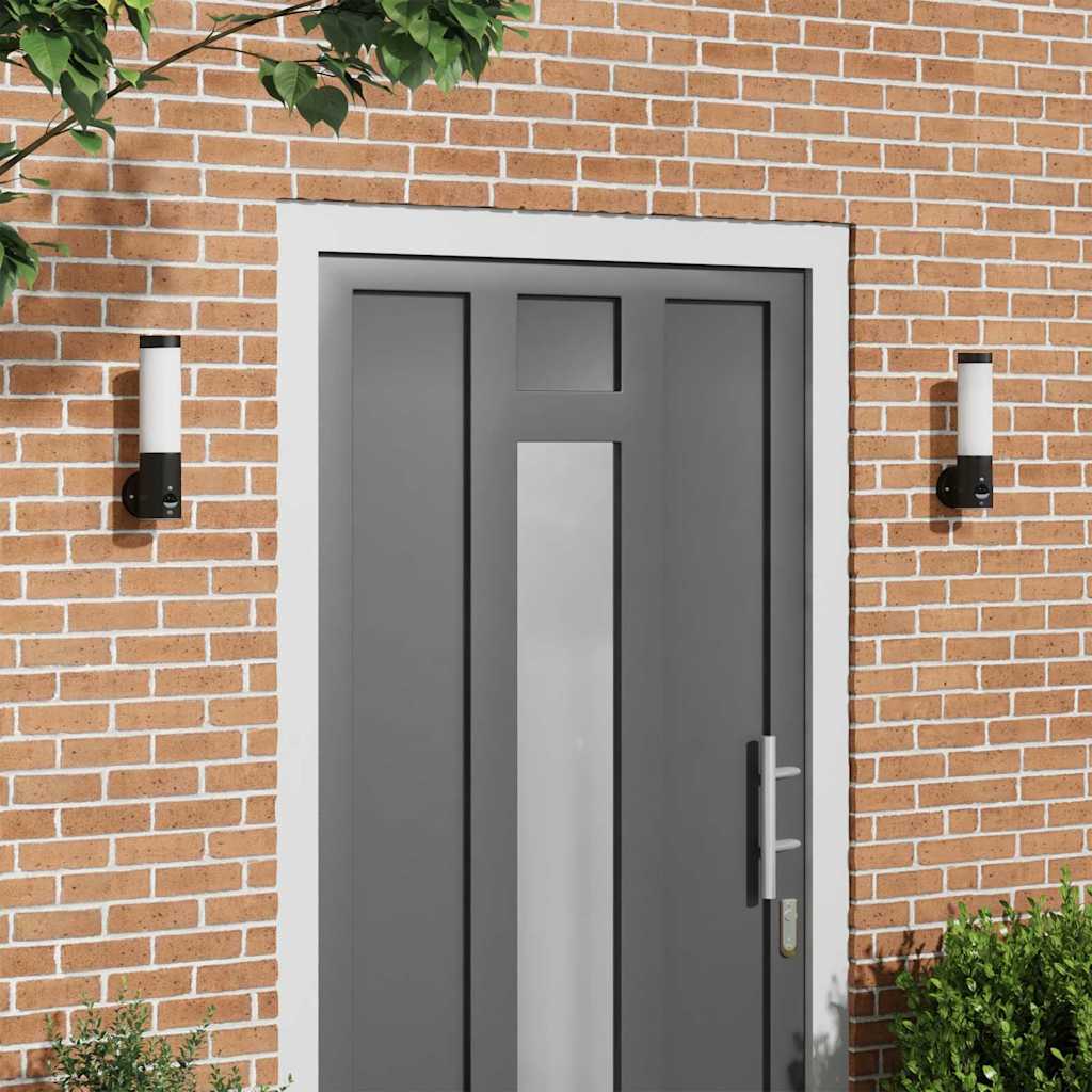 Lumină de perete pentru exterior 2 pcs Negru 12 x 8,5 x 29 cm