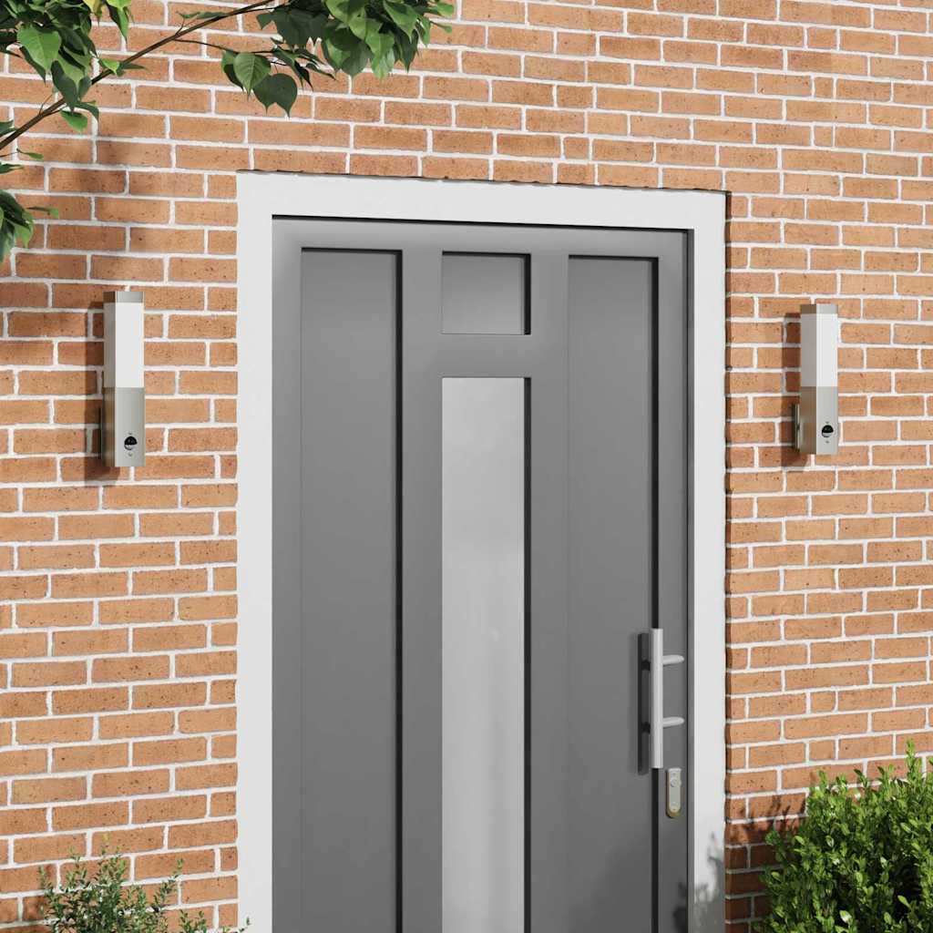 Lumină de perete pentru exterior 2 pcs Argintiu