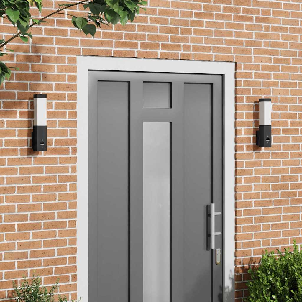 Lumină de perete pentru exterior 2 pcs Negru 10.5 x 6 x 33 cm