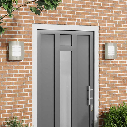 Lumină de perete pentru exterior 2 pcs Argintiu