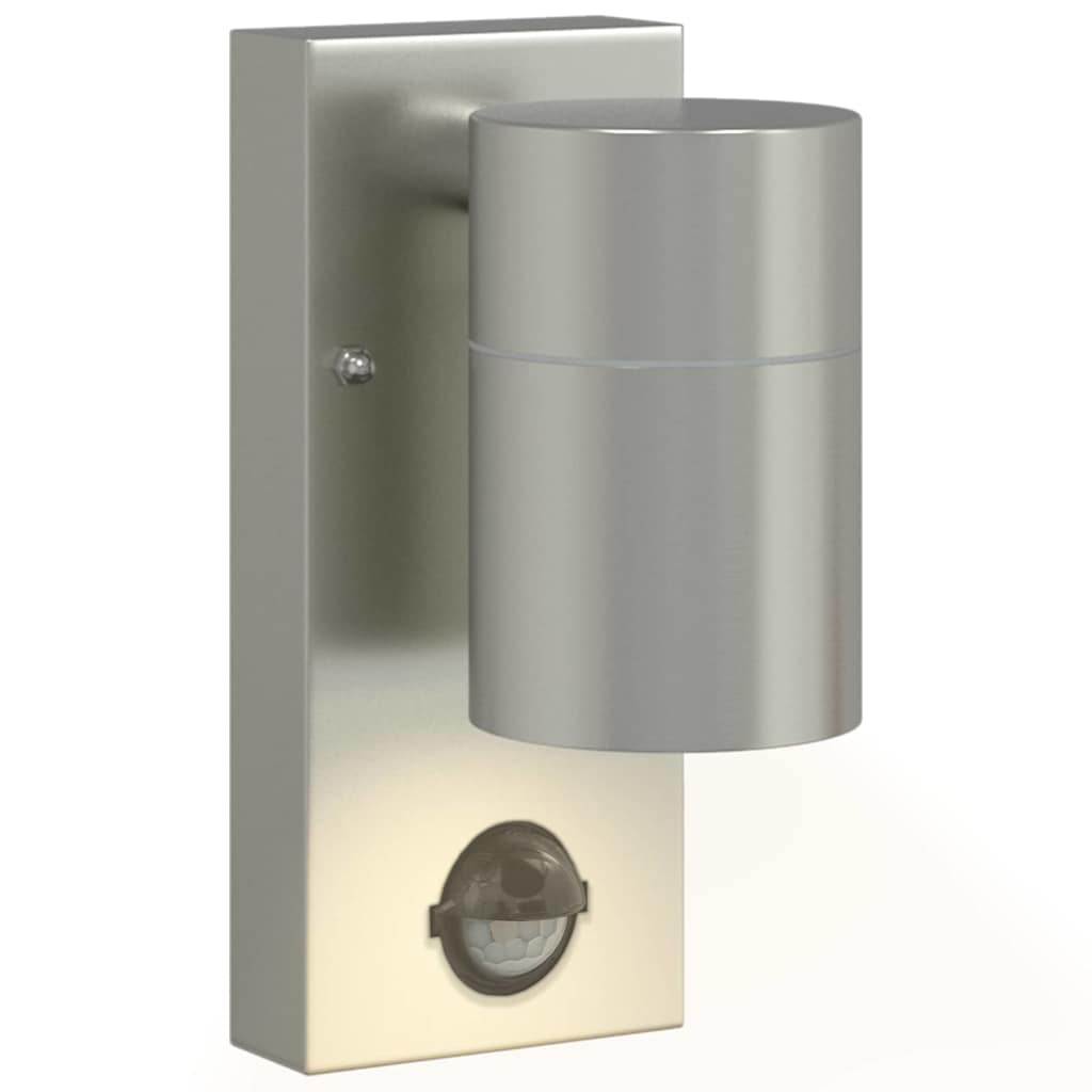 Lumină de perete pentru exterior 2 pcs Argintiu