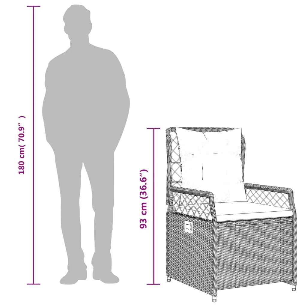 Set mobilier de grădină cu perne, 5 piese, bej, poliratan