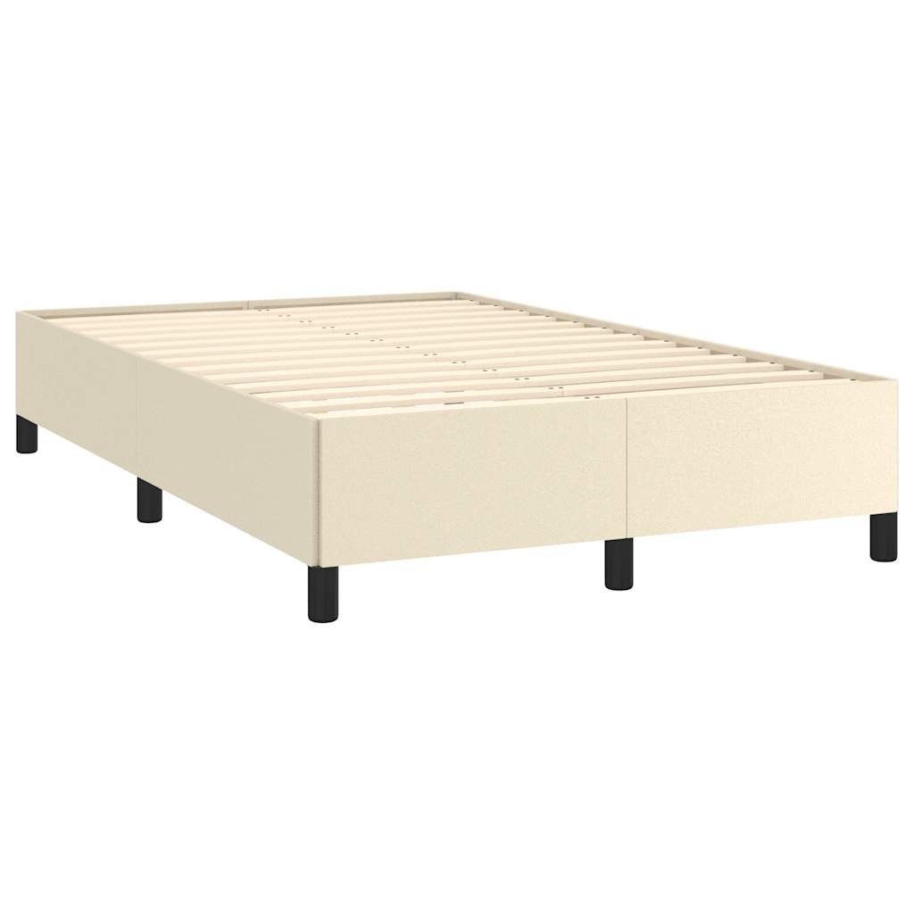 Cadru de pat fără saltea cremă 120x190 cm piele artificială