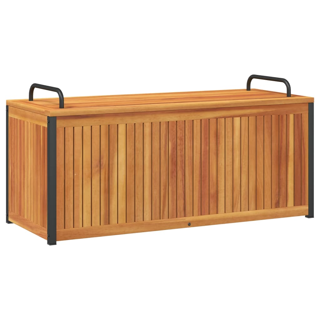 Cutie perne de exterior 110x45x42/53cm lemn masiv acacia/oțel