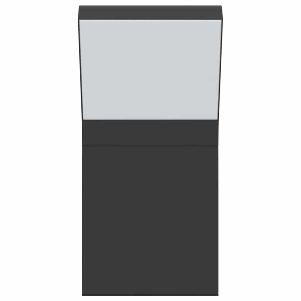 Lămpi exterioare de perete cu LED 2 buc. negru, aluminiu turnat